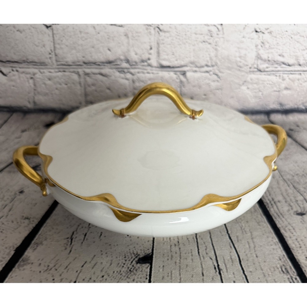 Haviland Silver Anniversary Covered Vegetable Bowl Schleiger 19 Limoges #20645